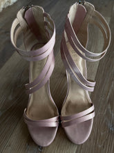 Load image into Gallery viewer, Betts Blush Pink Fabric Multi-Strap Stiletto Heels – Size 8