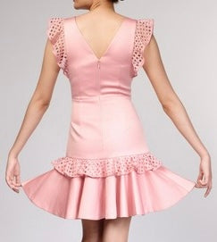 Forever New Kady Fit & Flare Dress – Blush Pink – Size 6