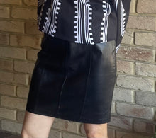 Load image into Gallery viewer, ESCADA Vintage Leather Mini Skirt, Size 36 (S)