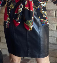 Load image into Gallery viewer, ESCADA Vintage Leather Mini Skirt, Size 36 (S)