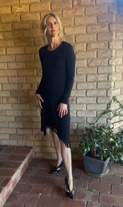 Kensie Knit Dress, Black, Size S