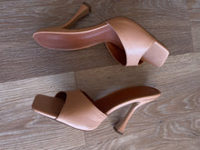 Load image into Gallery viewer, ASOS DESIGN Open Toe Heeled Slides, Beige, Size 38
