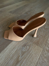 Load image into Gallery viewer, ASOS DESIGN Open Toe Heeled Slides, Beige, Size 38