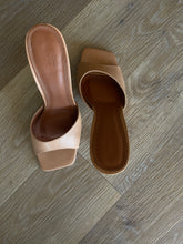 Load image into Gallery viewer, ASOS DESIGN Open Toe Heeled Slides, Beige, Size 38