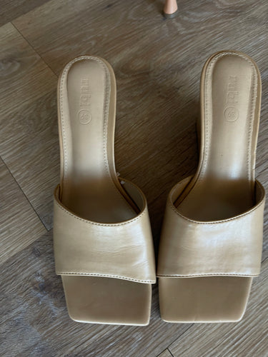 Rubi Nude Wedge Heels – Size 39 