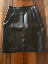 Load image into Gallery viewer, ESCADA Vintage Leather Mini Skirt, Size 36 (S)