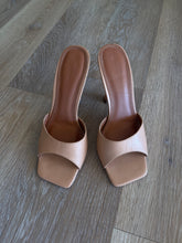 Load image into Gallery viewer, ASOS DESIGN Open Toe Heeled Slides, Beige, Size 38