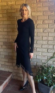 Kensie Knit Dress, Black, Size S