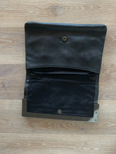 Load image into Gallery viewer, Wayne Cooper Black Leather Clutch – Grommet Detail &amp; Resin Trim