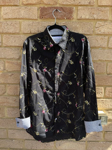 John Lennon by Chinese Laundry Embroidered Long Sleeve Shirt, Size S