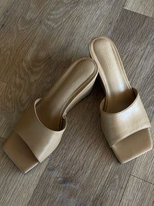 Rubi Nude Wedge Heels – Size 39 