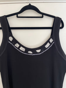 Anthea Crawford Sleeveless Top, Black, Size 16