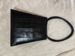 Trapezoid Rigid Handbag, Black