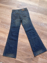 Load image into Gallery viewer, Gap 1969 Ultra Low Rise Flare Jeans, Medium Blue Wash, Size 0