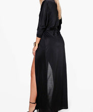 Load image into Gallery viewer, BOOHOO PLUS VERITY SLINKY PLUNGE SPLIT MAXI DRESS, BNWT, Size: UK18/EUR46/US16
