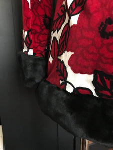 Charlie Brown Floral Velour Jacket, Size 10