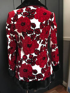 Charlie Brown Floral Velour Jacket, Size 10