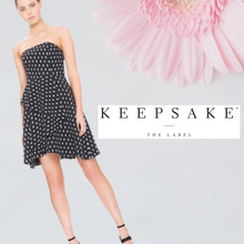 Load image into Gallery viewer, Keepsake Soul Fire Mini Strapless Dress, Black/White, Size M