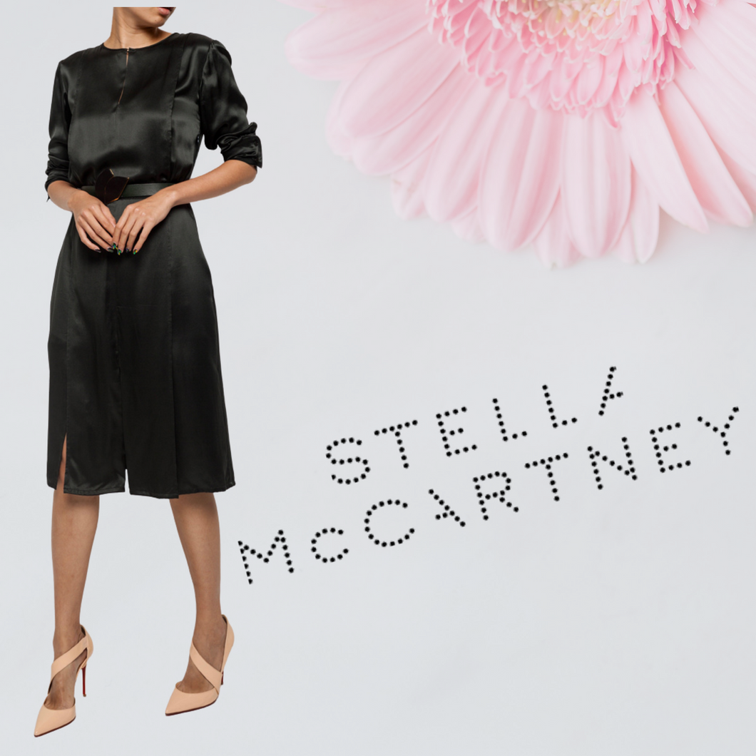 Stella McCartney Long Sleeve Silk Dress, Size AU 12/IT 42