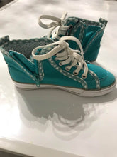 Load image into Gallery viewer, Girl&#39;s Doghouse Canvas Sneakers in Turquoise, BNNT, Size EU29/AU11