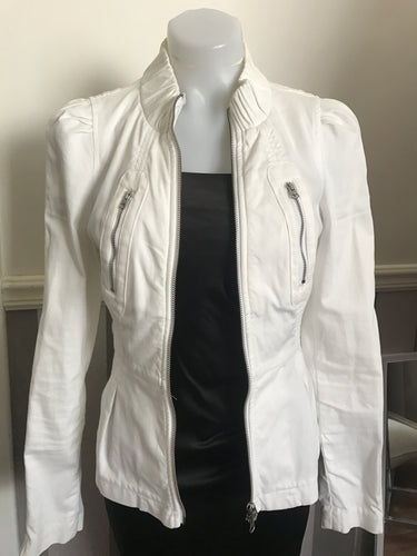 Armani Exchange A/X Denim Jacket, White, Size S,
