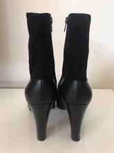 Load image into Gallery viewer, Letizia Leather and Suede Boots, Black, Size 40