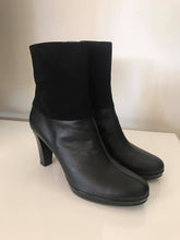 Load image into Gallery viewer, Letizia Leather and Suede Boots, Black, Size 40