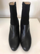 Load image into Gallery viewer, Letizia Leather and Suede Boots, Black, Size 40