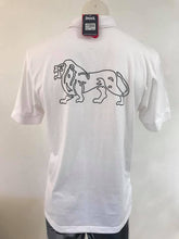 Load image into Gallery viewer, Lonsdale London Classic Jersey White Polo With Lion Design On Back, Size M
