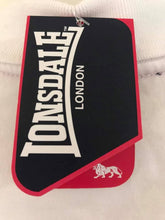 Load image into Gallery viewer, Lonsdale London Classic Jersey White Polo With Lion Design On Back, Size M
