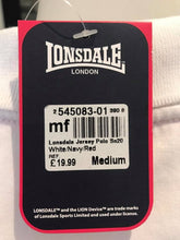 Load image into Gallery viewer, Lonsdale London Classic Jersey White Polo With Lion Design On Back, Size M