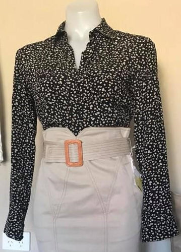 Marcs Long Sleeve Silk Blouse, Size S