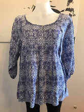 Load image into Gallery viewer, Sussan Boho Peasant Linen Tunic Style Top, Size 14