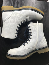 Load image into Gallery viewer, Wild Rhino Brooklyn Combat-Style Boot, Light Blue, Size 41