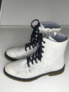Wild Rhino Brooklyn Combat-Style Boot, Light Blue, Size 41