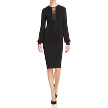 Load image into Gallery viewer, DAVID MEISTER EMBELLISHED INSET DRESS, Black, Size 12