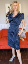 Load image into Gallery viewer, George Gross Sheath Dress, Navy, Size 14