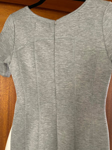 Desires Fitted Short Sleeve Panel Dress, Heather Grey, BNWT, Size S