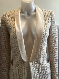 Reiss Callas Shawl Collar Lace Jacket, Size XS / UK 4-6