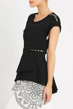 Load image into Gallery viewer, SASS &amp; BIDE &quot;Temple Town&quot; Corset Lace Up Empress Okura Tee - Size XXS