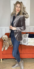 Load image into Gallery viewer, Zara Velour Jacket, Pewter, Size M
