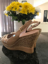 Load image into Gallery viewer, Dolunch Espadrille Wedge Sandal by Stuart Weitzman, Nude, Size 10