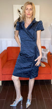 Load image into Gallery viewer, George Gross Sheath Dress, Navy, Size 14