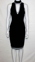 Load image into Gallery viewer, Elliatt Rapid Black Embroidered Bodycon Dress, Size M
