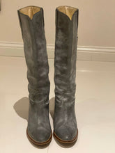 Load image into Gallery viewer, DiCo Copenhagen Janie Escovado Leather Boots, Distressed Grey, Size 36