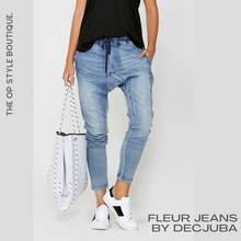 Load image into Gallery viewer, Decjuba Drop Crotch Denim Jeans, Size 8
