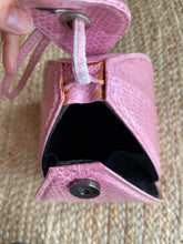 Load image into Gallery viewer, MARIA” Sea Snake Leather Clutch Bag, Light Pink
