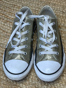 CONVERSE Girls Shoe Chuck Taylor All Star Ox Gold Glitter, UK 2
