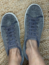 Load image into Gallery viewer, French Connection Silver Glitter Sneakers, Size 38