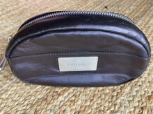 Load image into Gallery viewer, Pandora Leather Makeup Pouch, Purple